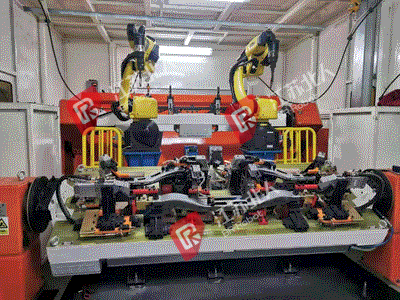 Front and rear subframes and torsion beams of a certain model Front and rear subframes and torsion beams of a certain model